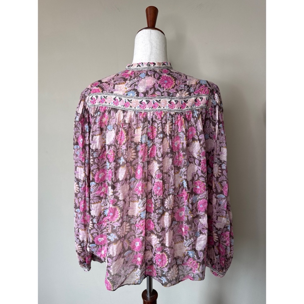 Isabel Marant Étoile Salika Floral Print Blouse Size 38 Medium - Picture 5 of 11